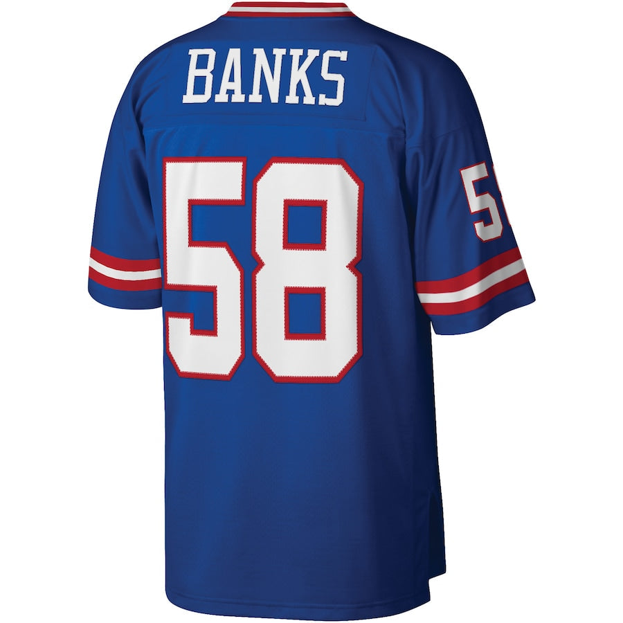NY.Giants #58 Carl Banks Mitchell & Ness Royal Legacy Replica Jersey Stitched American Football Jerseys - Main View