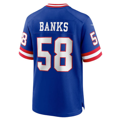 NY.Giants #58 Carl Banks Royal Classic Retired Player Game Jersey Stitched American Football Jerseys - Main View