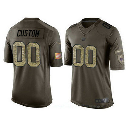 Custom NY.Giants Olive Camo Salute To Service Veterans Day Limited Jersey Stitched American Football Jerseys - Main View