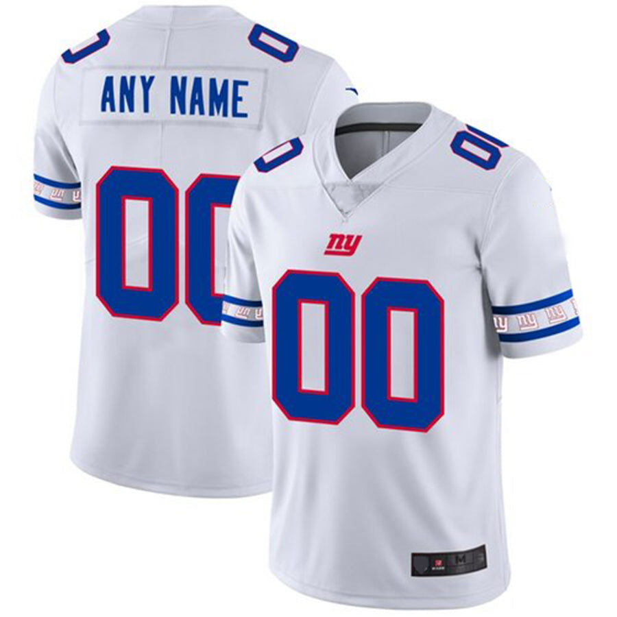 Custom NY.Giants White Team Logo Vapor Limited Jersey Stitched American Football Jerseys - Main View
