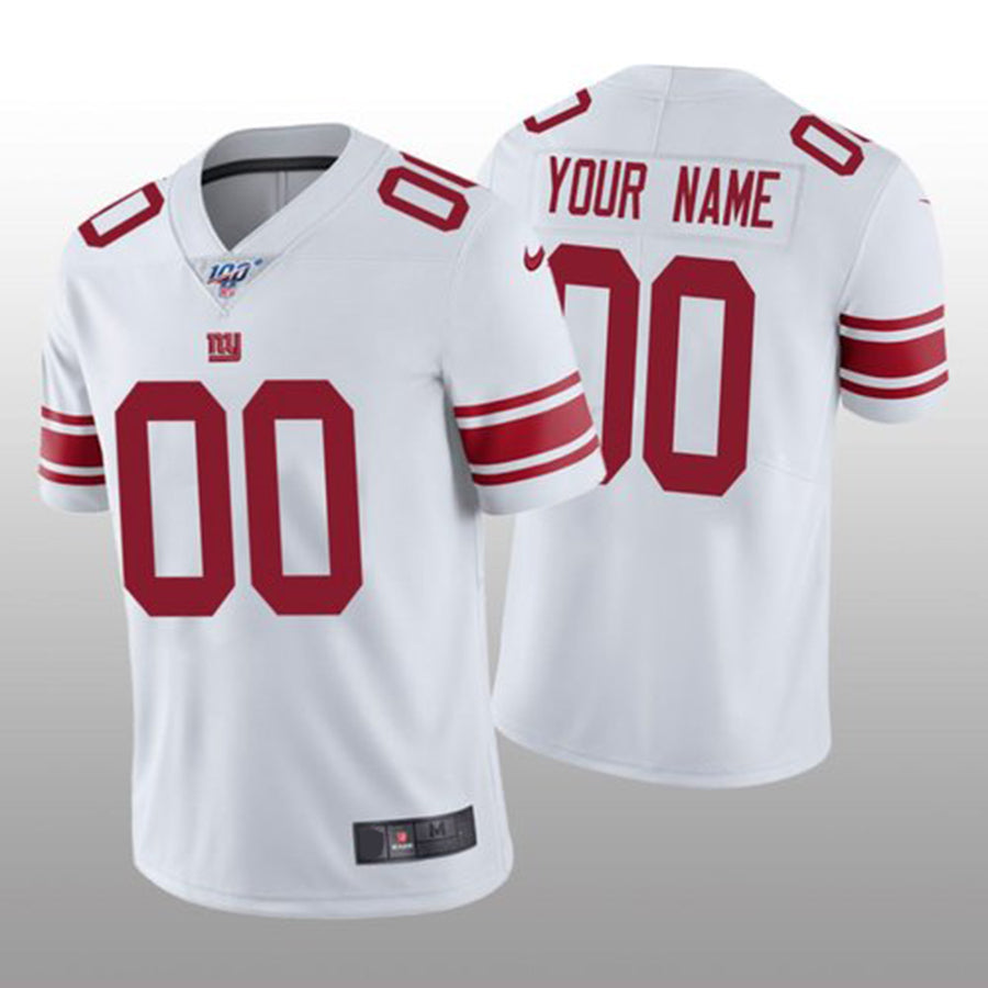 Custom NY.Giants White Vapor Limited 100th Season Jersey Stitched American Football Jerseys - Main View