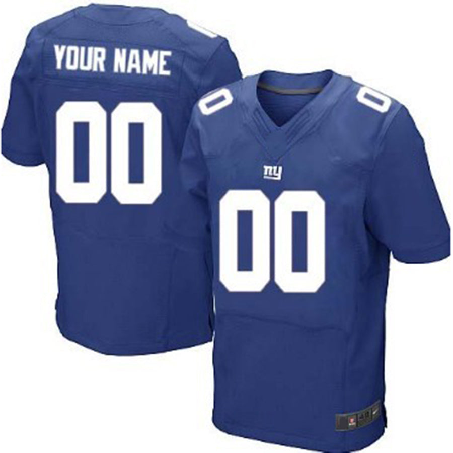 Custom NY.Giants Blue Elite Jersey Stitched American Football Jerseys - Main View