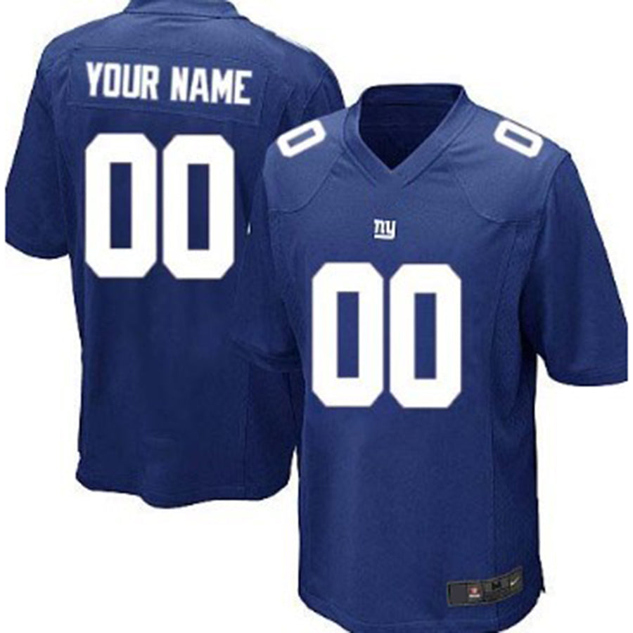 Custom NY.Giants  Blue Game Jersey Stitched American Football Jerseys - Main View