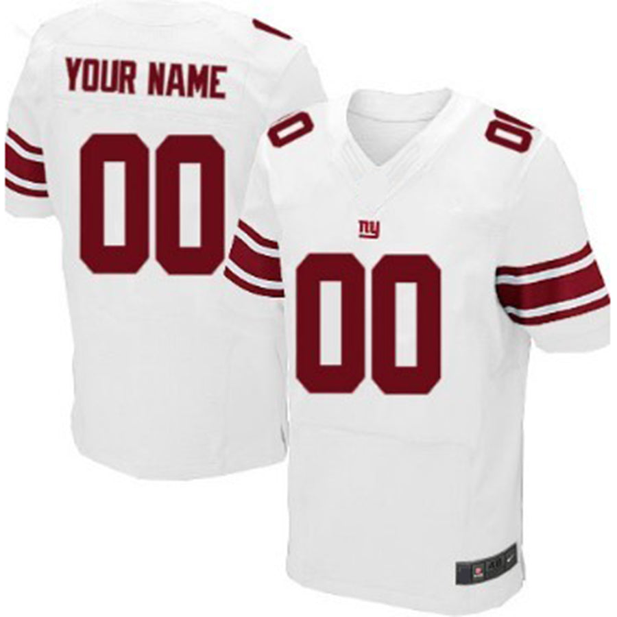 Custom NY.Giants White Elite Jersey Stitched American Football Jerseys - Main View
