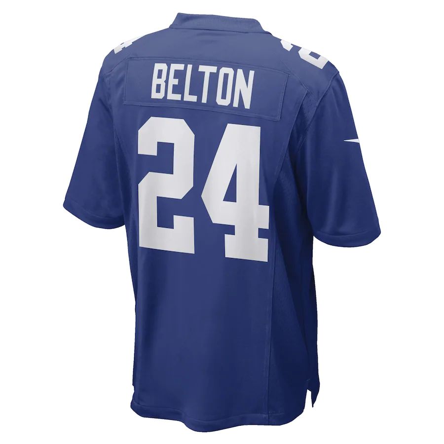 NY.Giants #24 Dane Belton Royal Game Player Jersey Stitched American Football Jerseys - Main View