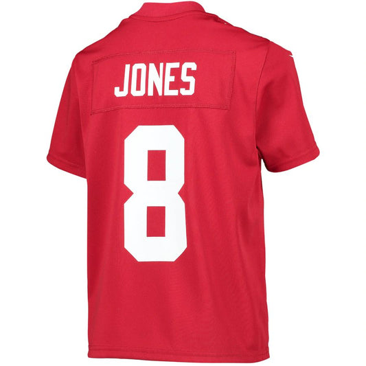 NY.Giants #8 Daniel Jones Red Inverted Team Game Jersey Stitched American Football Jerseys - Main View