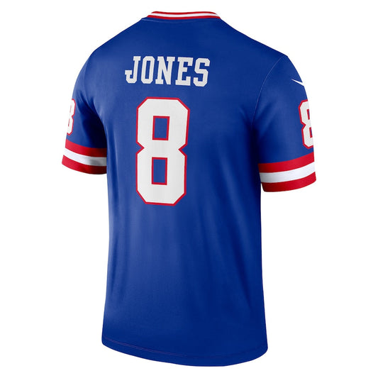 NY.Giants #8 Daniel Jones Royal Classic Player Legend Jersey Stitched American Football Jerseys - Main View