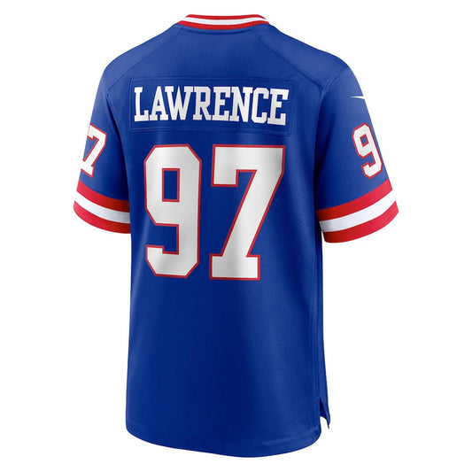 NY.Giants #97 Dexter Lawrence Royal Classic Player Game Jersey Stitched American Football Jerseys - Main View