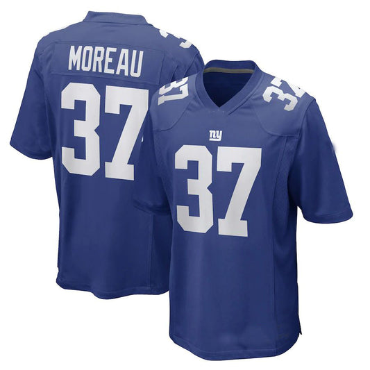 NY.Giants #37 Fabian Moreau Royal Game Player Jersey Stitched American Football Jerseys - Main View