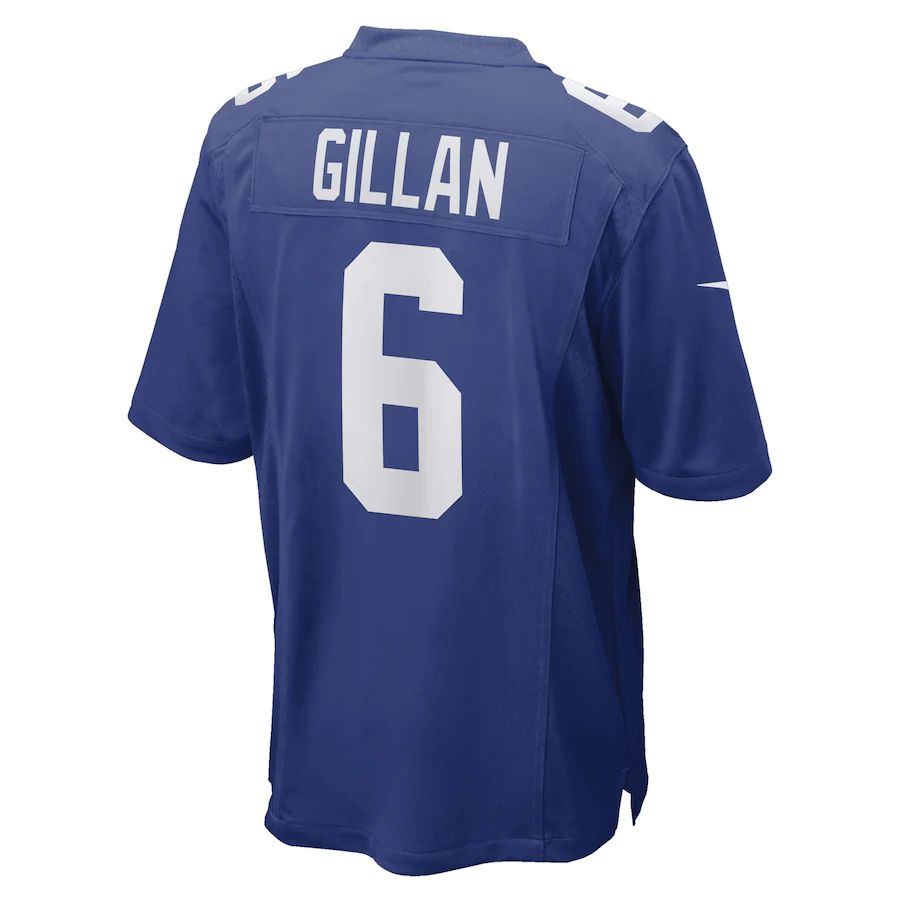 NY.Giants #6 Jamie Gillan Royal Game Player Jersey Stitched American Football Jerseys - Main View