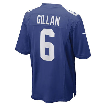 NY.Giants #6 Jamie Gillan Royal Game Player Jersey Stitched American Football Jerseys - Main View