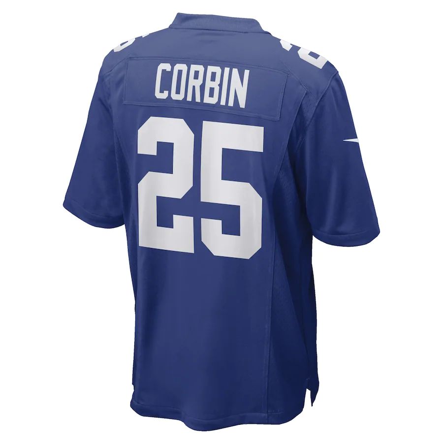 NY.Giants #25 Jashaun Corbin Royal Game Player Jersey Stitched American Football Jerseys - Main View