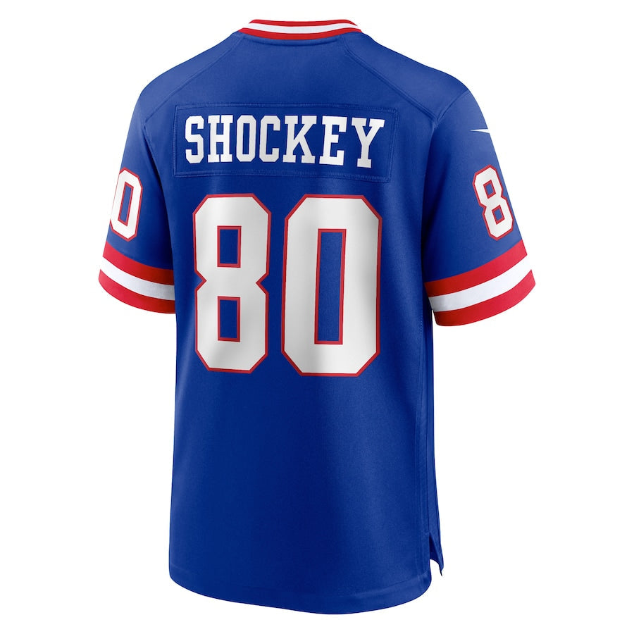 NY.Giants #80 Jeremy Shockey Royal Classic Retired Player Game Jersey Stitched American Football Jerseys - Main View