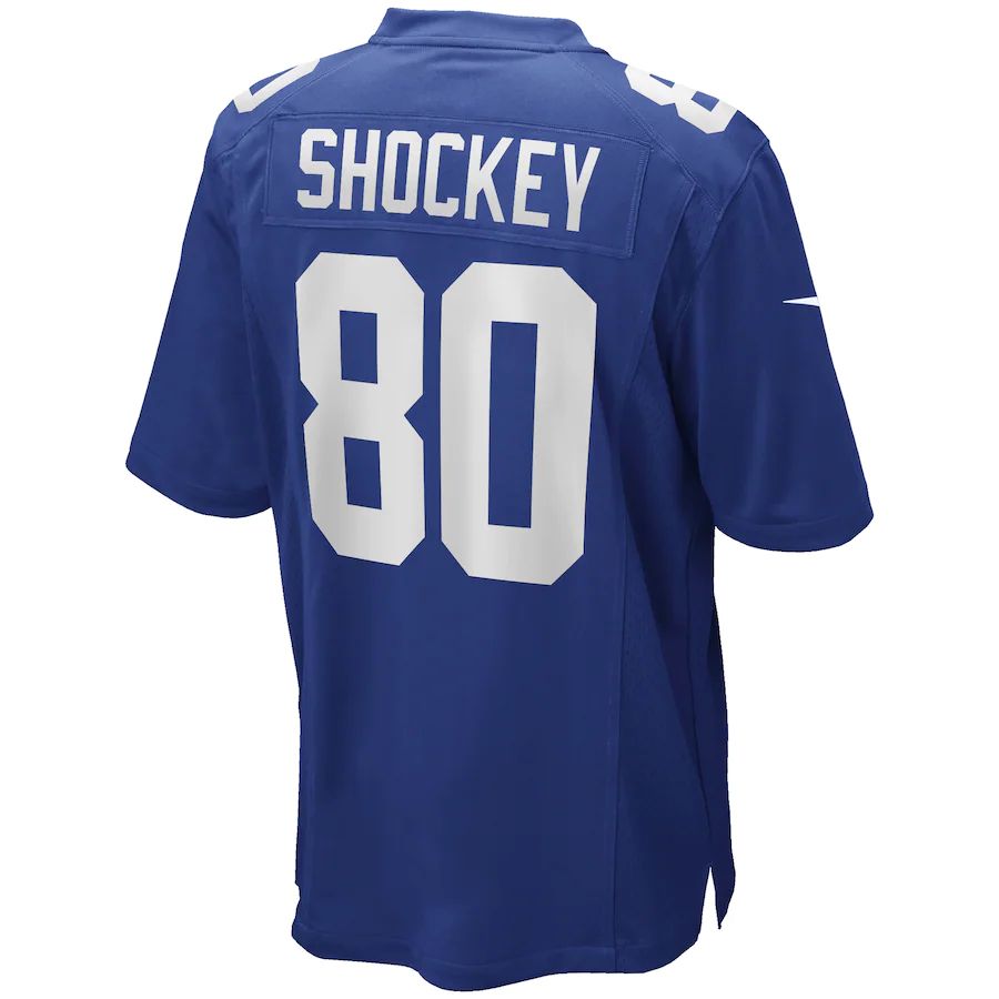 NY.Giants #80 Jeremy Shockey Royal Game Retired Player Jersey Stitched American Football Jerseys - Main View