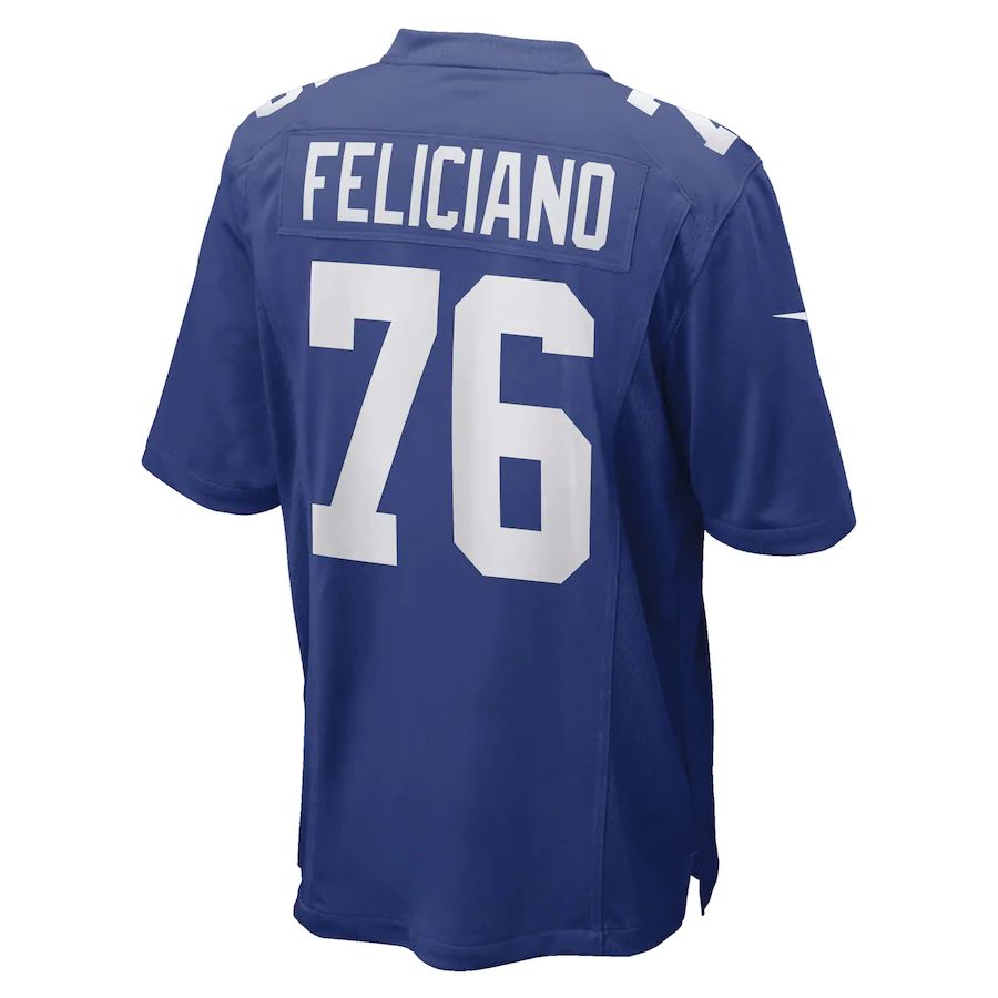 NY.Giants #76 Jon Feliciano Royal Game Player Jersey Stitched American Football Jerseys - Main View