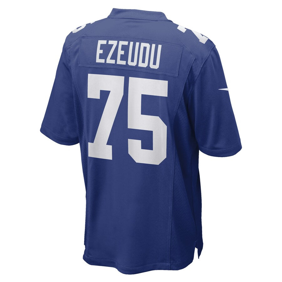 NY.Giants #75 Joshua Ezeudu Royal Game Player Jersey Stitched American Football Jerseys - Main View