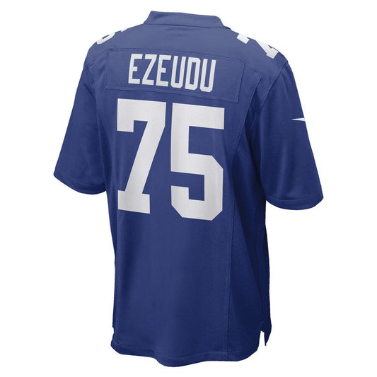 NY.Giants #75 Joshua Ezeudu Royal Game Player Jersey Stitched American Football Jerseys - Main View