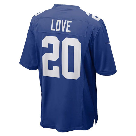 NY.Giants #20 Julian Love Royal Game Jersey Stitched American Football Jerseys - Main View