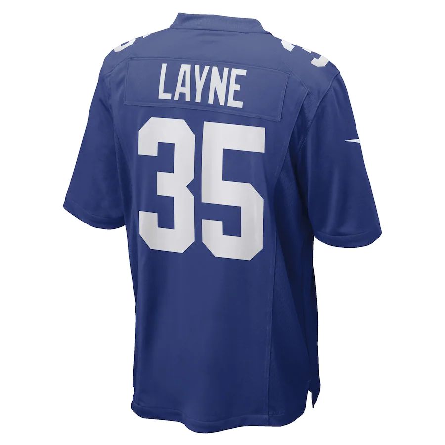 NY.Giants #35 Justin Layne Royal Game Player Jersey Stitched American Football Jerseys - Main View
