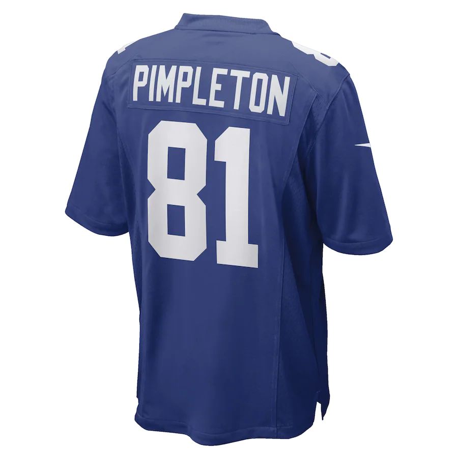 NY.Giants #81 Kalil Pimpleton Royal Game Player Jersey Stitched American Football Jerseys - Main View