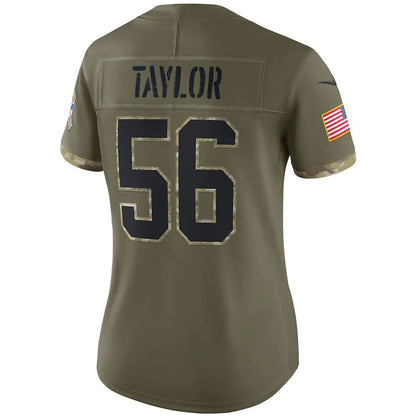 NY.Giants #56 Lawrence Taylor Olive 2022 Salute To Service Retired Player Limited Jersey Stitched American Football Jerseys - Main View
