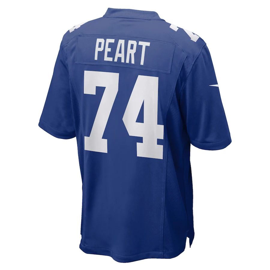 NY.Giants #74 Matt Peart Royal Game Jersey Stitched American Football Jerseys - Main View