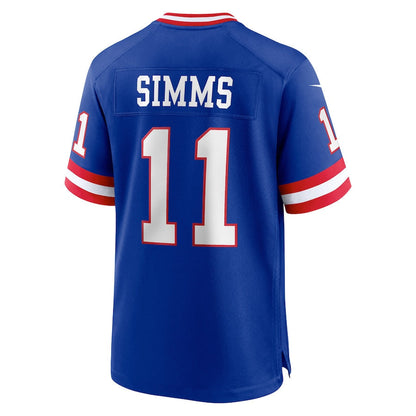 NY.Giants #11 Phil Simms Royal Classic Retired Player Game Jersey Stitched American Football Jerseys - Main View