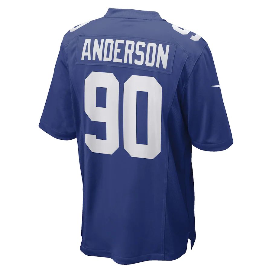 NY.Giants #90 Ryder Anderson Royal Game Player Jersey Stitched American Football Jerseys - Main View