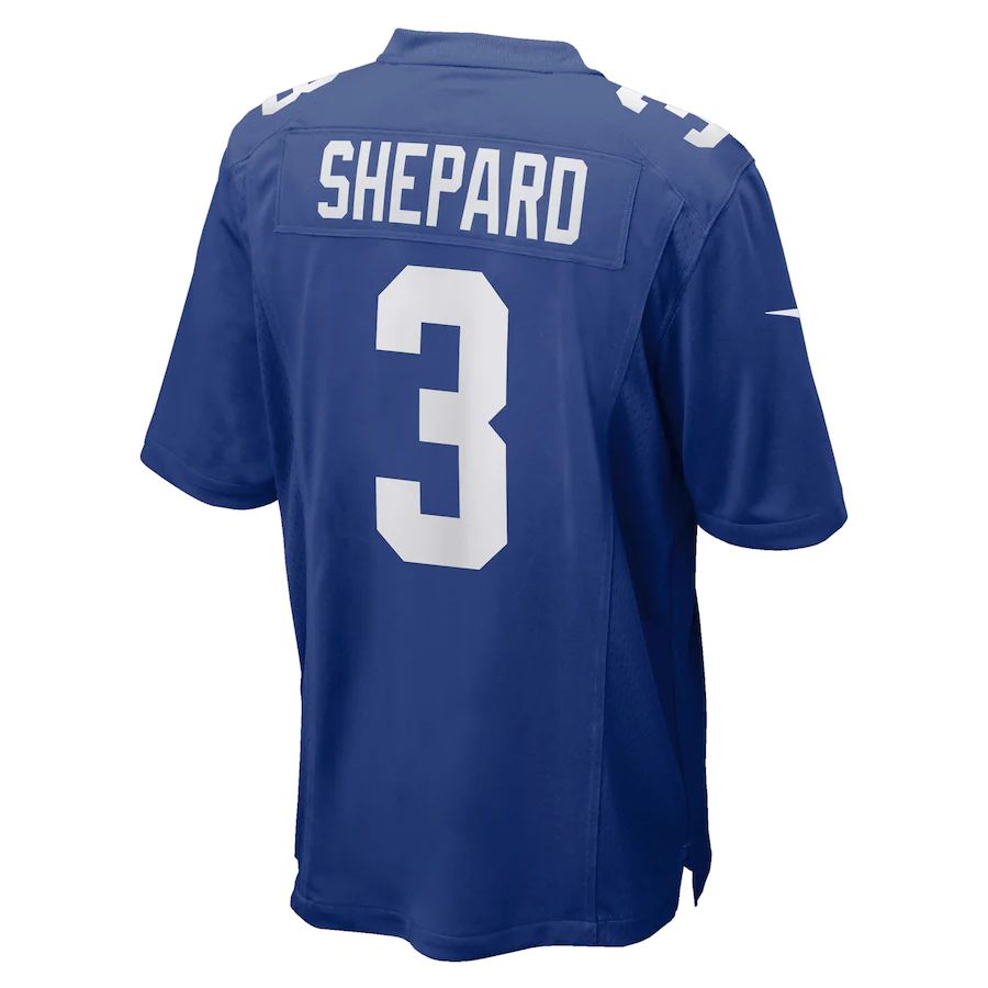 NY.Giants #3 Sterling Shepard Royal Game Player Jersey Stitched American Football Jerseys - Main View
