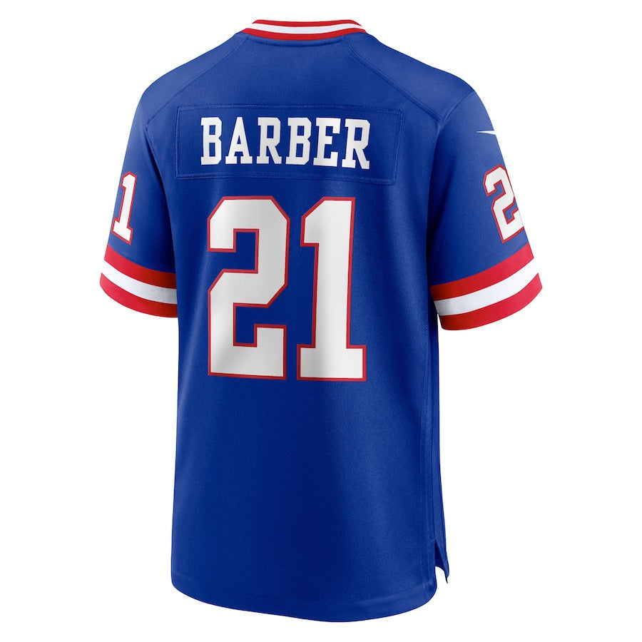 NY.Giants #21 Tiki Barber Royal Classic Retired Player Game Jersey Stitched American Football Jerseys - Main View