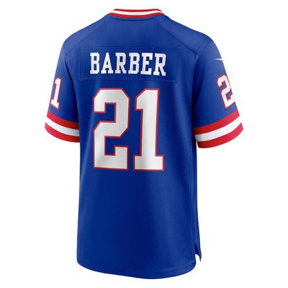 NY.Giants #21 Tiki Barber Royal Classic Retired Player Game Jersey Stitched American Football Jerseys - Main View