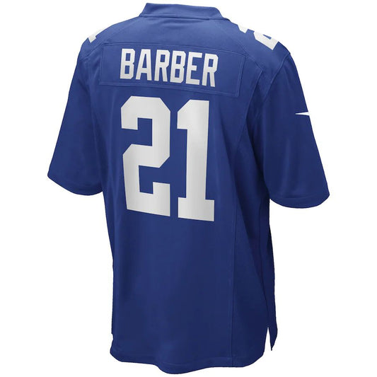 NY.Giants #21 Tiki Barber Royal Game Retired Player Jersey Stitched American Football Jerseys - Main View