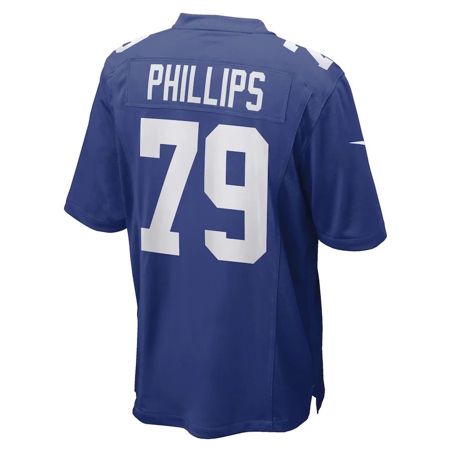 NY.Giants #79 Tyre Phillips Royal Game Player Jersey Stitched American Football Jerseys - Main View