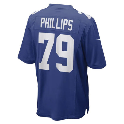 NY.Giants #79 Tyre Phillips Royal Game Player Jersey Stitched American Football Jerseys - Main View