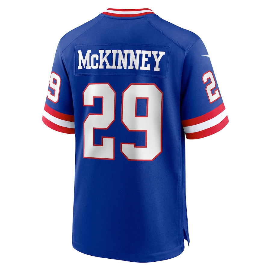 NY.Giants #29 Xavier McKinney Royal Classic Player Game Jersey Stitched American Football Jerseys - Main View