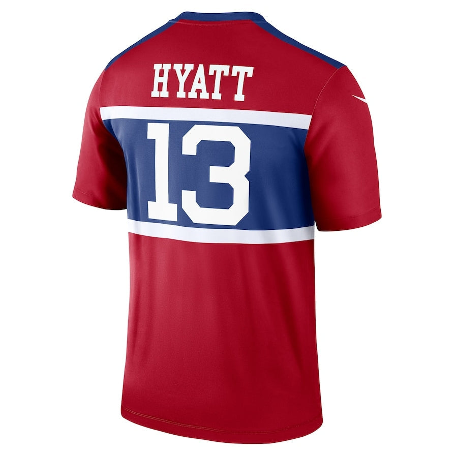NY.Giants #13 Jalin Hyatt Alternate Legend Player Jersey - Century Red American Football Jerseys - Main View