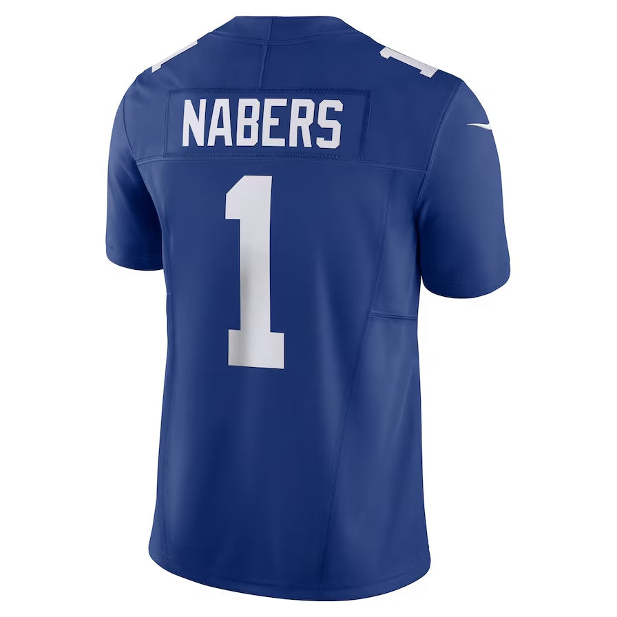 NY.Giants #1 Malik Nabers Royal Vapor F.U.S.E. Limited American Football Jerseys - Main View
