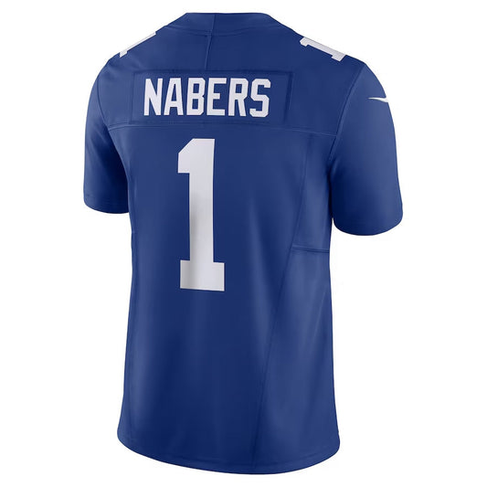 NY.Giants #1 Malik Nabers Royal Vapor F.U.S.E. Limited American Football Jerseys - Main View