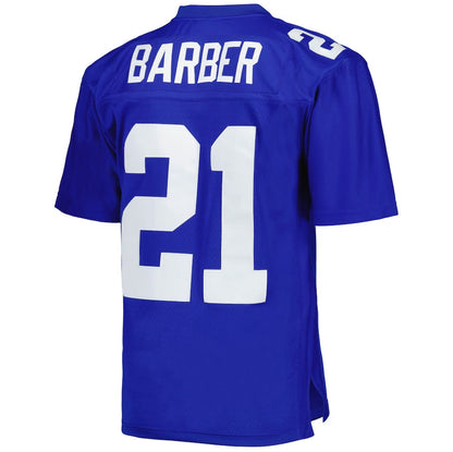 NY.Giants #21 Tiki Barber Mitchell & Ness Legacy Replica Jersey - Royal Stitched American Football Jerseys - Main View