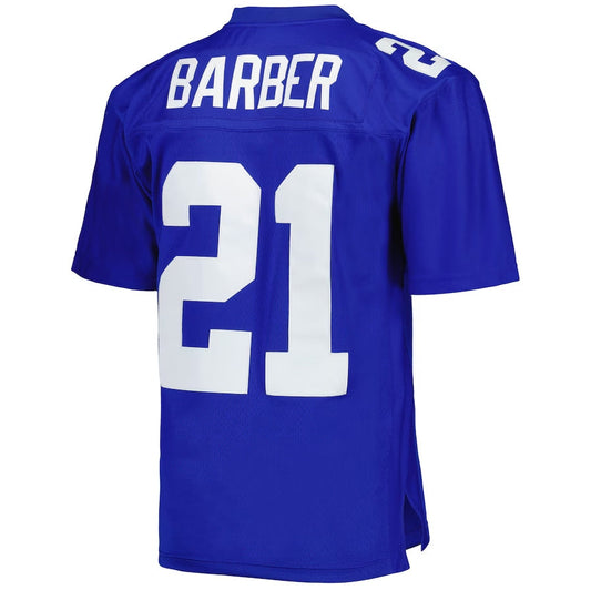 NY.Giants #21 Tiki Barber Mitchell & Ness Legacy Replica Jersey - Royal Stitched American Football Jerseys - Main View
