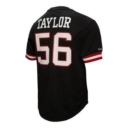 NY.Giants #56 Lawrence Taylor Mitchell & Ness Black Retired Player Name & Number Mesh Top American Football Jerseys - Main View