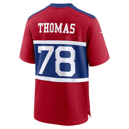 NY.Giants #78 Andrew Thomas Alternate Player Game Jersey - Century Red American Football Jerseys - Main View