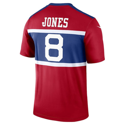 NY.Giants #8 Daniel Jones Alternate Legend Player Jersey - Century Red American Football Jerseys - Main View