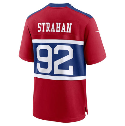 NY.Giants #92 Michael Strahan Alternate Retired Player Game Jersey - Century Red American Football Jerseys - Main View