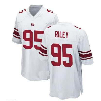 NY.Giants #95 Jordon Riley Game Jersey - White Stitched American Football Jerseys - Main View