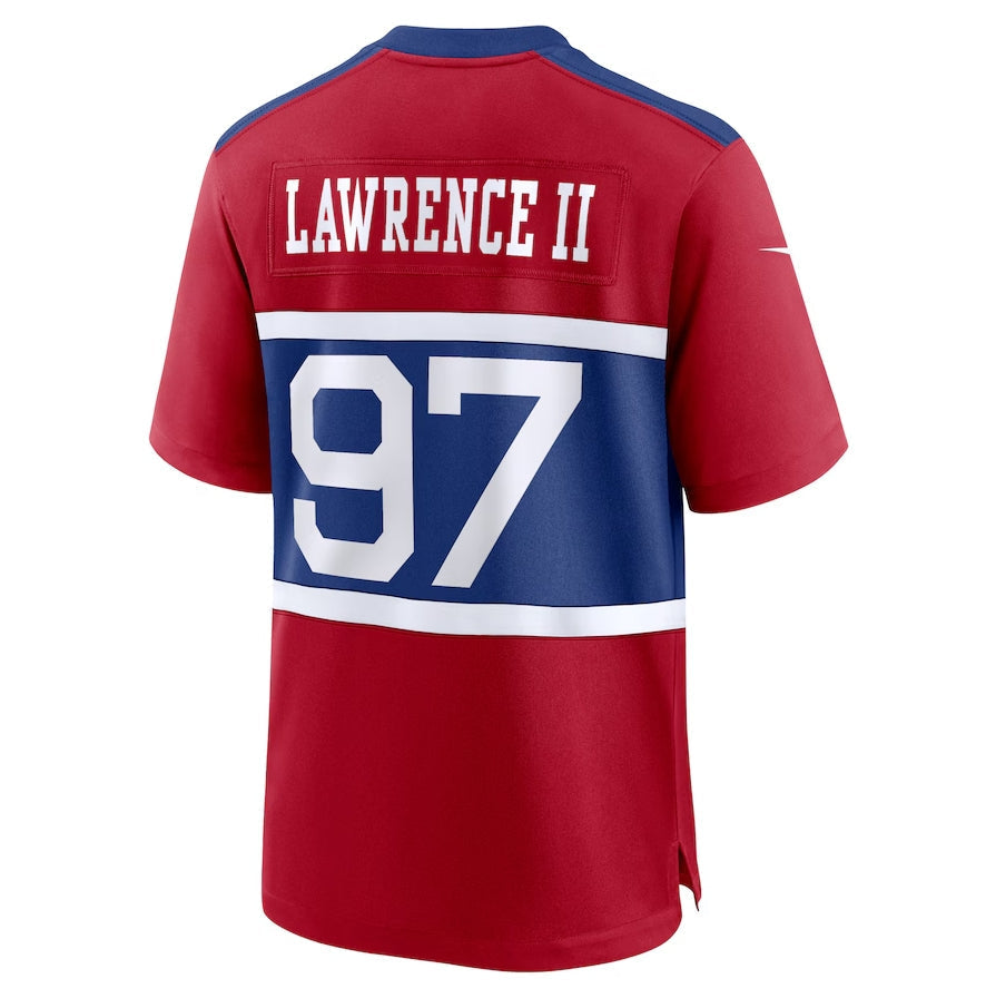 NY.Giants #97 Dexter Lawrence II Alternate Player Game Jersey - Century Red American Football Jerseys - Main View
