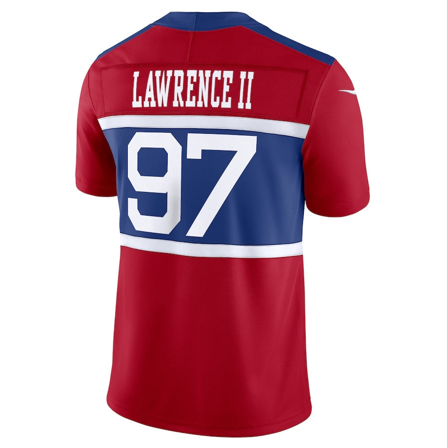 NY.Giants #97 Dexter Lawrence II Alternate Vapor F.U.S.E. Limited Jersey - Century Red American Football Jerseys - Main View