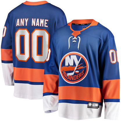 Custom NY.Islanders Fanatics Branded Home Breakaway Jersey Royal Stitched American Hockey Jerseys - Main View