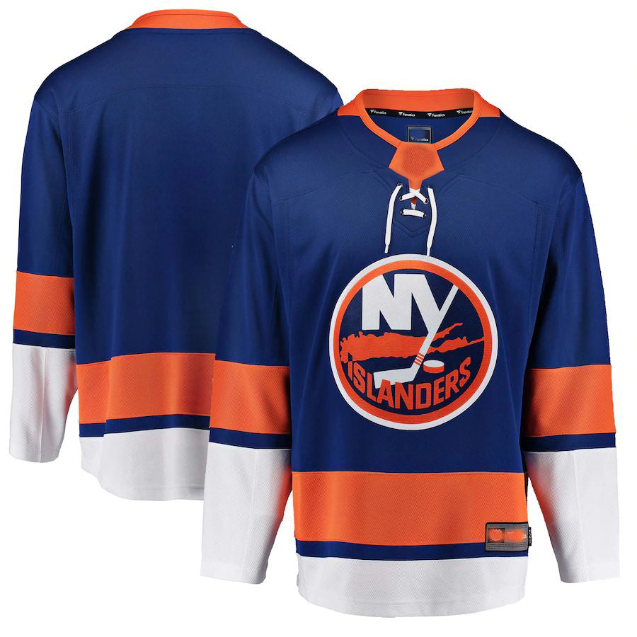 NY.Islanders Fanatics Branded Breakaway Home Jersey Blue Stitched American Hockey Jerseys - Main View