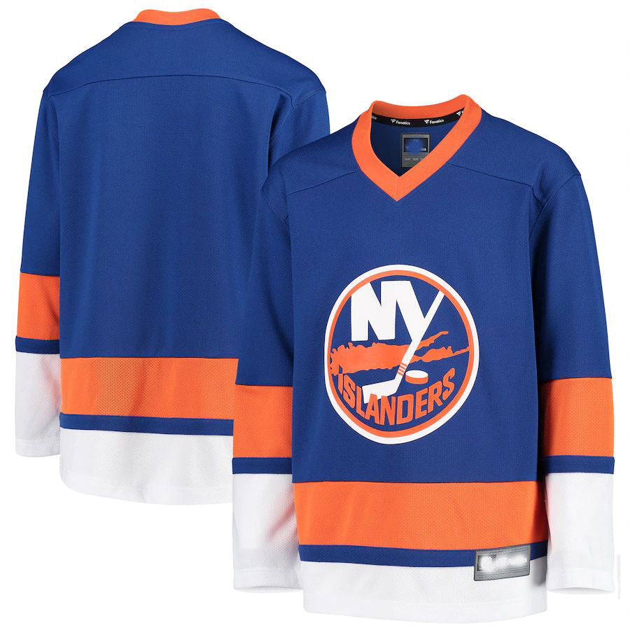 NY.Islanders Fanatics Branded Home Replica Blue Jersey Stitched American Hockey Jerseys - Main View